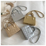 Women Casual Diamond Retro Shoulder Bags Solid Messenger Bag Square Handbags