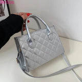 Women Casual Diamond Retro Shoulder Bags Solid Messenger Bag Square Handbags