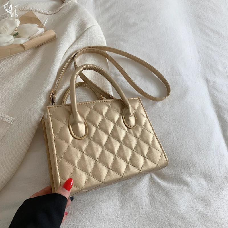 Women Casual Diamond Retro Shoulder Bags Solid Messenger Bag Square Handbags