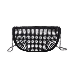 Women's Chain Messenger Shoulder Bag Casual Dumplings Saddle Bag