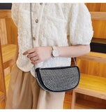 Women's Chain Messenger Shoulder Bag Casual Dumplings Saddle Bag