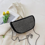 Women's Chain Messenger Shoulder Bag Casual Dumplings Saddle Bag