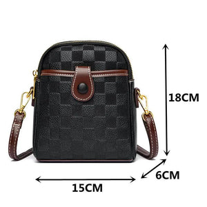 Women's Leather Crossbody Bag Classic Handbag Lady Small Messenger Bag