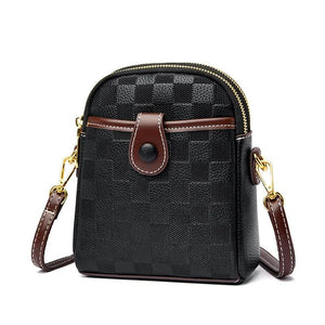 Women's Leather Crossbody Bag Classic Handbag Lady Small Messenger Bag
