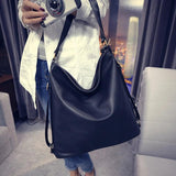 Women's Washed PU Leather Multifunctional Shoulder Bag