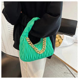 Summer Women's Shoulder Bag with Thick Chain Design