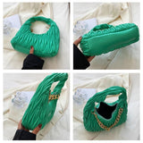 Summer Women's Shoulder Bag with Thick Chain Design