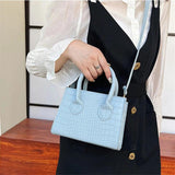 Crocodile Pattern Shoulder Handbag PU Leather Tote Crossbody Bag