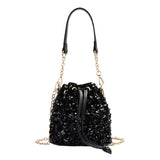 Sequin Bucket Handbag Tote Shoulder Bag Crossbody Girls Purse