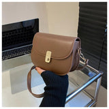 Retro Women Shoulder Bags Square Crossbody Bags Texture Solid Casual Bags