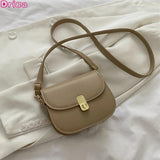 Retro Women Shoulder Bags Square Crossbody Bags Texture Solid Casual Bags