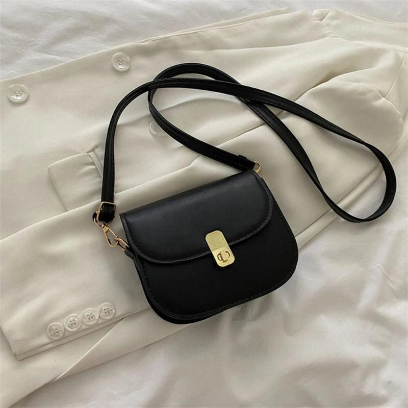 Retro Women Shoulder Bags Square Crossbody Bags Texture Solid Casual Bags