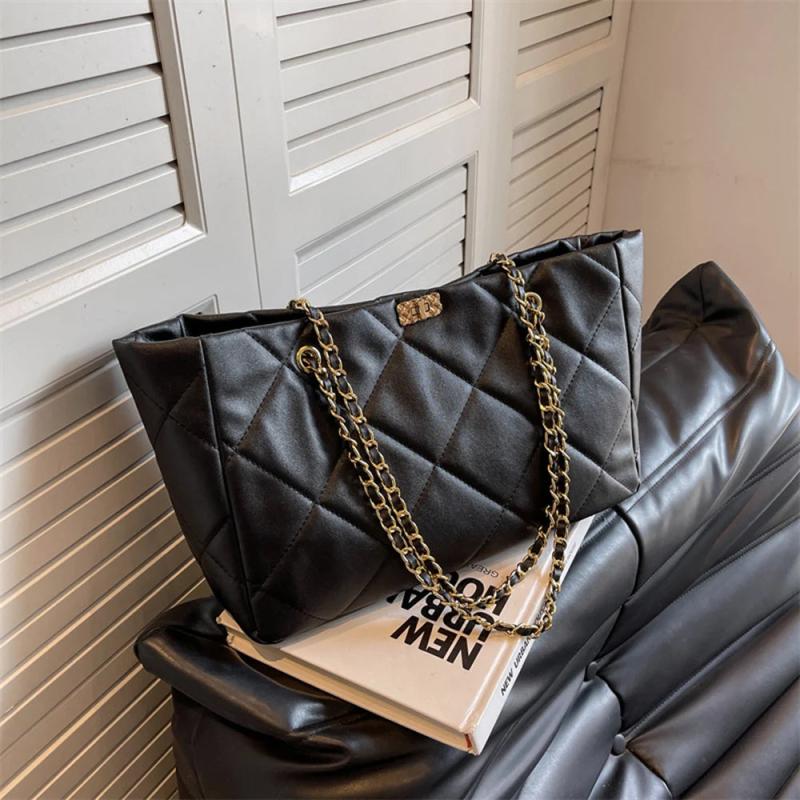 Women's Diamond Pattern Shoulder Bag Large Capacity Crossbody Bag