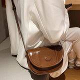 Women PU Leather Shoulder Bag Retro Small Crossbody Bag Female Casual Ins Messen