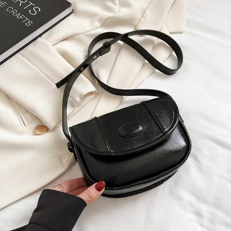 Women PU Leather Shoulder Bag Retro Small Crossbody Bag Female Casual Ins Messen