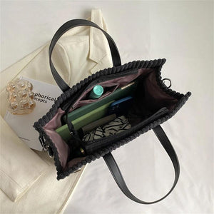 Corduroy Tote Bag Large Capacity Shoulder Crossbody Bags for Women