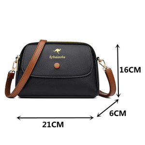 Women's Leather Crossbody Bag Small Flap Handbag