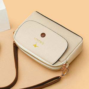 Women's Leather Crossbody Bag Small Flap Handbag