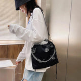 Luminous Butterfly Messenger Bag Drawstring Chain Shoulder Pouch