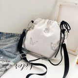 Luminous Butterfly Messenger Bag Drawstring Chain Shoulder Pouch