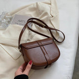 Small Pu Leather Crossbody Bag Retro Female Handbag