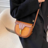 Small Pu Leather Crossbody Bag Retro Female Handbag