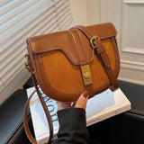 Small Pu Leather Crossbody Bag Retro Female Handbag