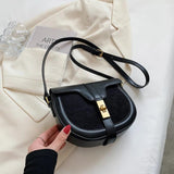 Small Pu Leather Crossbody Bag Retro Female Handbag
