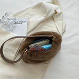 Warm Rabbit Fur Totes Bag Soft Plush Shoulder Bags for Women