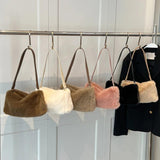 Warm Rabbit Fur Totes Bag Soft Plush Shoulder Bags for Women