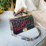 Graffiti Shoulder Bag High Purse Crossbody Satchel