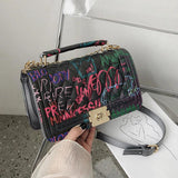 Graffiti Shoulder Bag High Purse Crossbody Satchel