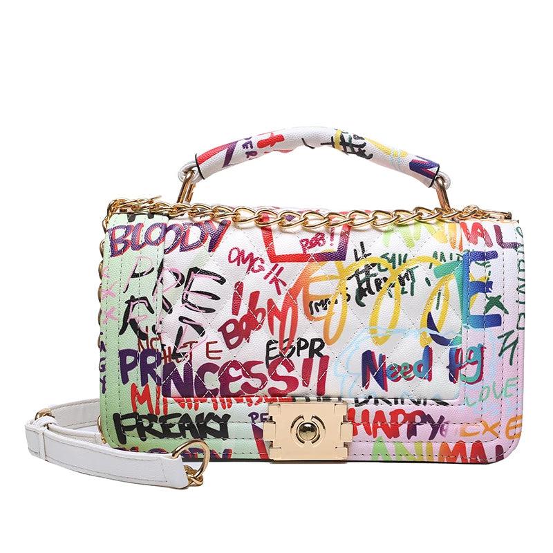 Graffiti Shoulder Bag High Purse Crossbody Satchel