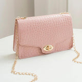 Small Square Bag Leather Shoulder Bag for Women