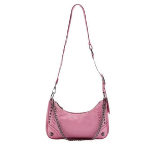 Women's Button Nail Shoulder Bag Rock Chain Crossbody Bag