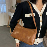 Retro PU Leather Underarm Bag Women Handbag