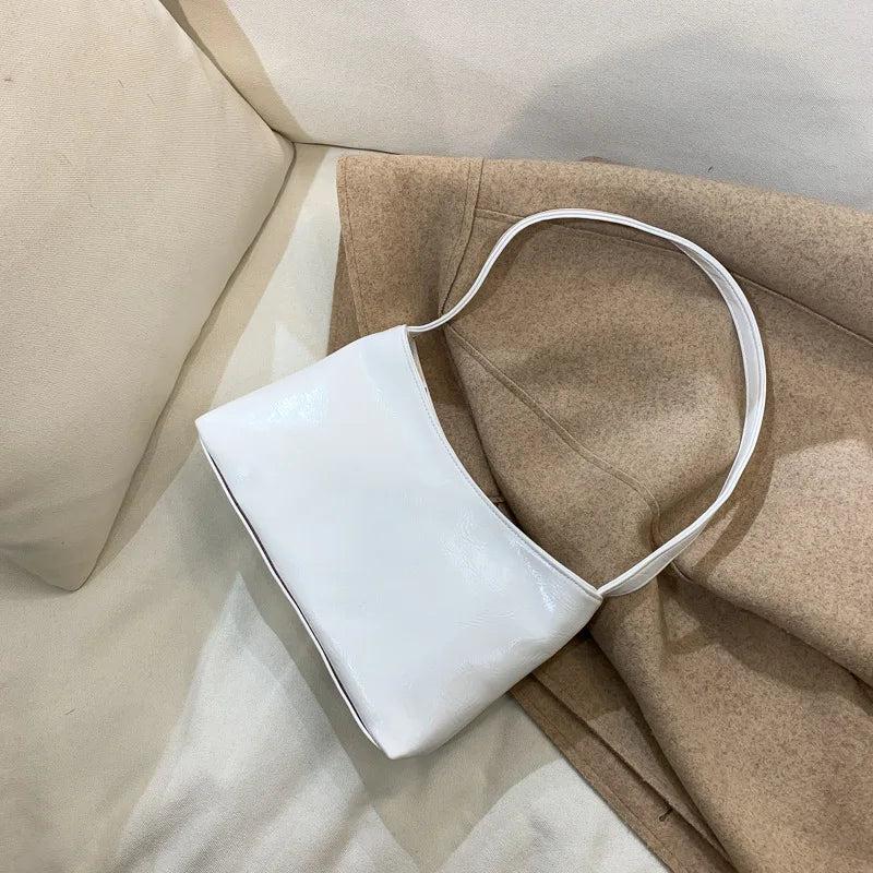 Retro PU Leather Underarm Bag Women Handbag