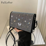 Rhinestone Shoulder Bag Butterfly Decoration Square Bag
