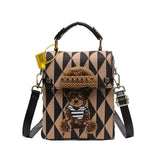 Cartoon Bear Shoulder Bag Autumn Winter Messenger Crossbody Purse Handbag