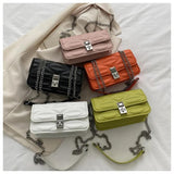 Women Chain Crossbody Bags Lock Embossing Famous High Sell Bag