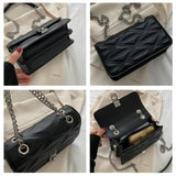 Women Chain Crossbody Bags Lock Embossing Famous High Sell Bag