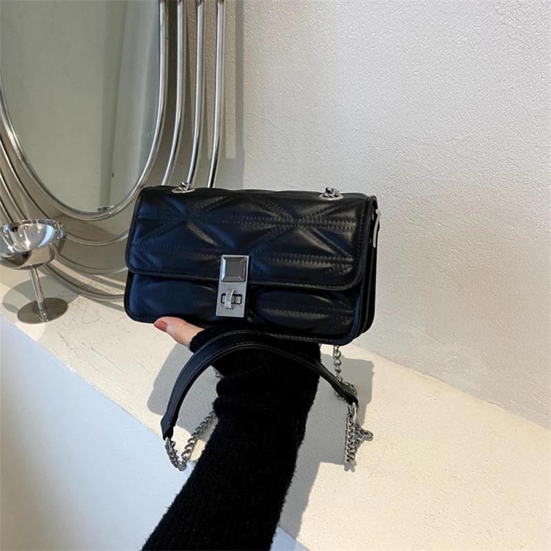 Women Chain Crossbody Bags Lock Embossing Famous High Sell Bag