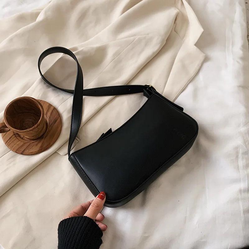 Small PU Leather Shoulder Bag Women Handbag Purses Travel Tote