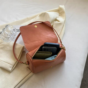 Vintage PU Leather Shoulder Bag for Women Handbags