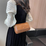Vintage PU Leather Shoulder Bag for Women Handbags
