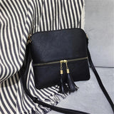 Vintage Tassels Crossbody Bag High Retro Shoulder Bag Patchwork