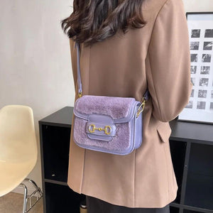 Furry Shoulder Small Square Bag Crossbody Bags for Women