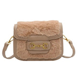 Furry Shoulder Small Square Bag Crossbody Bags for Women