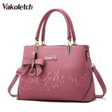Vintage Leather Women Messenger Bag Top-Handle Purse Wallet Handbag