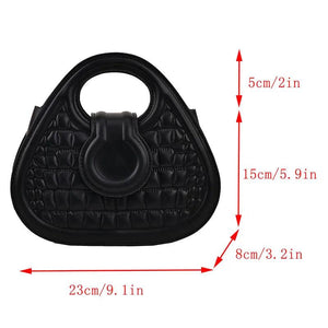 Vintage Crocodile Pattern Pu Leather Handbag Casual Women's Shoulder Bag